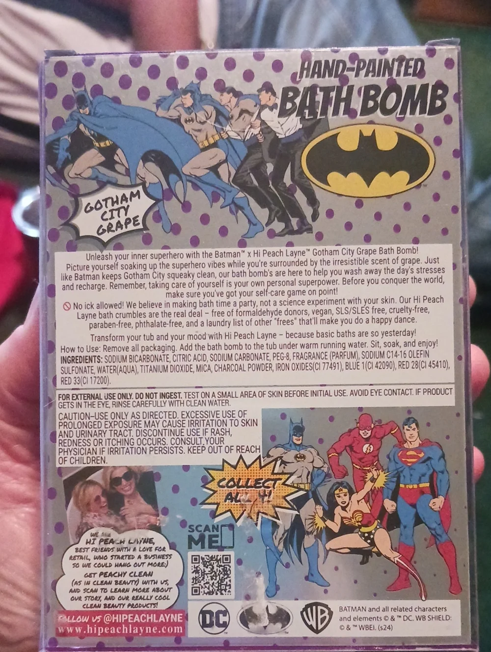 Hand Painted Batman Bath Bomb NEW
